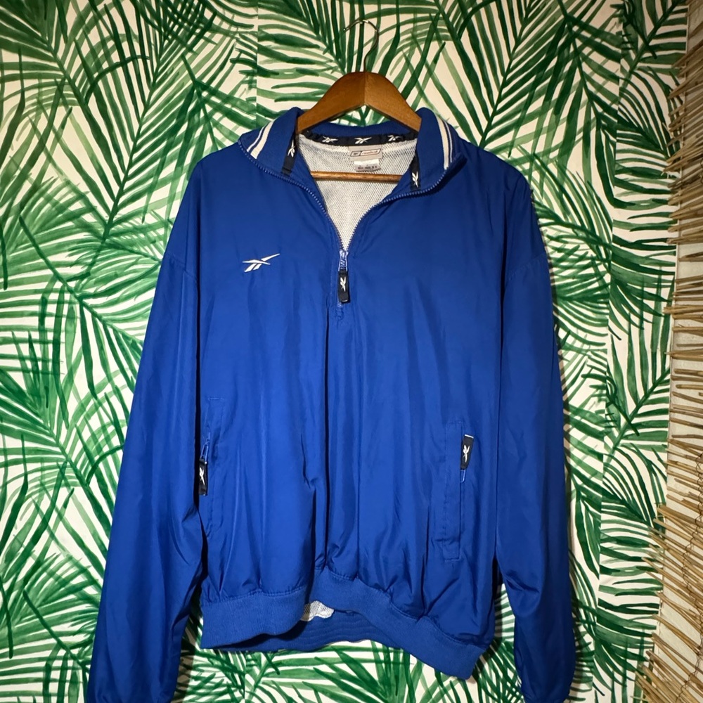 Reebok Royal Blue Quarter-Zip Jacket